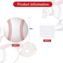 Vuzvuv 60Pcs 6In Paper Baseball Party Cutouts with 120Pcs Glue Points for Wall Bulletin Board Decorations or Baseball Sport Theme Party or Classroom Decor Supplies
