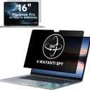 IPROKKO 360 Privacy Screen MacBook Pro 16 inch (2021, 2022, 2023, 2024, 2025,2026, M1, M2, M3, M4,M5,Pro, Max), Matte 4-way Anti Spy Glare Blue Light 16.2in Mac Scratch Resistant Laptop Screen Protector Filter