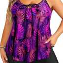 Daci Women Plus Size Tankini Swimsuit - 2 Piece Flowy Plus Size Bathing Suits and Shorts with Pockets 2025, 20W