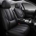 MINGBRON Seat Covers, Car Seat Covers Front Seats, Car Seat Cover, Car Seat Protector Waterproof, Car Seat Cushion Nappa Leather, Black Seat Covers Carseat Cover Universal Fit for Most Cars