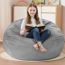 Grey Bean Bag Chair 28"×20"