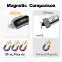 Strong Magnetic Screw Ring: 1/4 Inch/ 6.35 mm Universal Magnetic Screw Holder - Removable Magnetic Screwdriver Drill Bit Holder for Hex Screwdriver and Power Bits(2 Pcs)