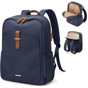 Laptop Backpack for Women,Casual Work Business Backpacks Purse Carry on Travel Backpack,15.6 Inch,Navy Blue