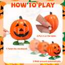 6 Packs Halloween Crackers Thanksgiving Crackers No Snap Party Favors with Wind up Pumpkin Paper Hat Holiday Table Favor Supplies Racing Game for Adults Fall Autumn