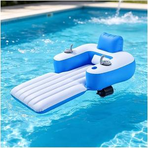 Pool Lounge Water Chair with Motorized Drive,Portable Water Float Seat
Electric Pool Lounger with Joystick Steering, Inflatable Water Chair with Backrest, Cup Holder,for Beach
