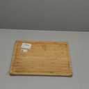 Bamboo Wood Cutting Board for Kitchen, 1" Thick Butcher Block, Cheese Charcuterie Board, with Side Handles and Juice Grooves, 16x11" (16"L x 11"W, Brown)