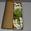 Letjolt Artificial Ranunculus Flower White Silk Flowers Faux DIY Bouquet for Wedding Engagement Centerpieces Arrangements Bridal Shower Decorations Home Decor, White