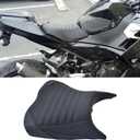 Upgrade Soft PU leather Front Driver Rider Seat Passenger Pillion Seat Cushion Comfortable compatible for ninja 400 Z400 Z-400 Accessories 2018-2024 (Front Seat-Black)