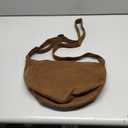 Crossbody Sling Bag for Women Men Trendy, Crescent Bag with Adjustable Strap, 2 Zippers Lightweight (Corduroy-cafe)