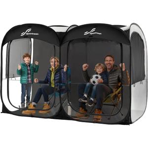 Sportneer Sports Tent, 2-4 Person Instant Pop Up Sports Tents - 92" x 46" x 63.5" Transparent Sport Shelter for Fishing, Camping, Sports Event - Easy Set Up & Tear Down