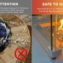 Skyflame 24" Round Fire Pit Glass Wind Guard, Thick & Clear Tempered Glass Flame Shield with Bracket & Feet, Fit for Outdoor Propane/Natural Gas Fire Pit/Table