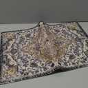 Artoid Mode Gray Boho Bohemian Vintage Placemats Set of 4, 12x18 Inch Plastic Woven Washable Non-Slip PVC Place Mats for Party Kitchen Dining Decor Pack of 2