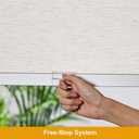 Persilux Free-Stop Cordless Blinds for Windows Shades Light Filtering Roller Shades for Windows (Cream 24" W x 72" H) Natural Woven Fabric UV Protection Insulation Roller Blinds for Windows, Home