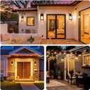 Outdoor Wall Light Fixtures, Exterior Wall Lanterns, Waterproof Outside Wall Sconce for Front Porch, Garage, Patio, Black, 2-Pack, E26 Base, Anti-Rust, Tempered Glass