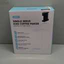 Single Serve Coffee Maker, Iced and Hot Coffee Machine for K-Cup & Grounds, Compact Design, 40oz Removable Water Reservoir, 6 to 24 Oz Brew Sizes, Fits 7.3" Travel Mug, Black