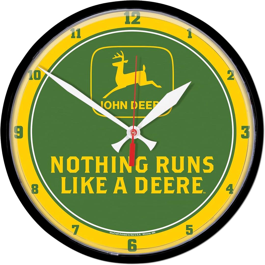 Round Wall Clock 12.75" John Deere