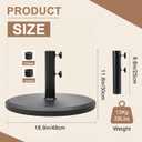 T&Jero 29 lb Round Heavy Duty Patio Market Table Umbrella Base Stand Weight Pre-Filled for Outdoor, Black