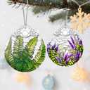 Fern Plant Ornament, Stained Glass Christmas Decorations, Christmas Ornaments for Tree, Holiday Ornament, Gifts for Plant Lovers, Holiday Party Gifts, Gift Ideas & Xmas Gift