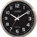 La Crosse Technology WT-3161BK 16 Inch Stainless Steel Atomic Clock, Analog, Silver