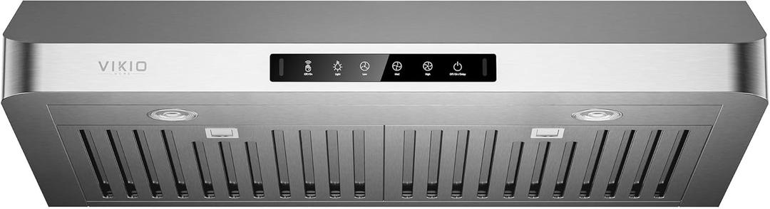 30 Inch Under Cabinet Range Hood, 980CFM Fast Venting Ducted, Kitchen Hood With 3 Speed Gesture Sensing & Touch Control, Stainless Steel Stove Hood With LED Light And 2 Baffle Filters