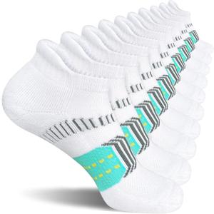 Womens Athletic Cushioned Anti-Blister Comfort Running Ankle Socks 5 Pairs (6-9)