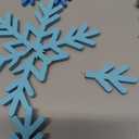 Bucherry 12 Pcs Wooden Snowflake Table Decor 3D Snowflake Tabletop Signs and Centerpiece for Christmas Xmas Winter Wonderland Decorations Home Party(Silver)