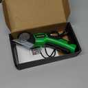 Cardboard Cutter, Rechargeable Cordless Electric Scissors, 4V Upgrade Motor Electric Box Cutter with 2 Blades, Safety Lock & LED Light, Powerful Cutting for Cardboard Box, Plastic, Leather (Green)