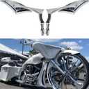 Pair Motorcycle Chrome Side Mirrors for Sportster XL 883 1200 Road King V-Rod Street Glide Electra Glide Dyna Softail 1982-2018