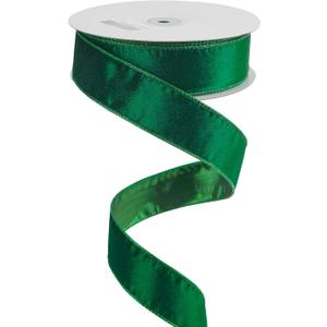 MEEDEE Hunter Green Velvet 1-1/2 Inch Thick Velvet Wired Ribbon 25 Yards Spool for Gift Wrapping, Tree Garland, Wreaths, Bows, Crafts Supply