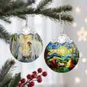 2 x Christmas Ornament, Christmas Tree Decor, Christian Ornament, Nativity Scene, Religious Home Decor, Christian Gifts, Religious Gifts, Gift Exchange, Gift Idea - Pattern D