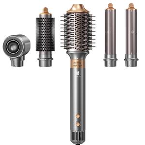 Hair Dryer Brush, webeauty 5 in 1 Professional Hot Air Styling, High-Speed Negative Ionic Hair Dryer Fast Drying, Multi Hair Styler with Air Curling Iron, Volumizing, Straightening (Grey Gold)
