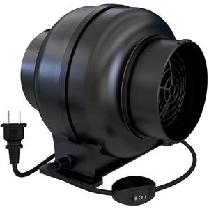 Artibear 3.5 Inch 168 CFM Inline Duct Ventilation Fan with 2 Speed Controller, Air Vent Blower for Hydroponic Grow Tent, Greenhouse, Workshop, Attics, Basement, Kitchens, Black