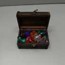 Diving Gem Pool Toy 15 Big Colorful Diamond Set with Big Treasure Chest Pirate Box Underwater Gem Diving Dive Throw Toy Set Swimming Training Gift Toy