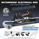 Flemoon IP54 Waterproof Box with Large Capacity Outdoor Weatherproof Box, Gray