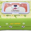 Pet Wipes -Cleaning and Grooming for All Pets, Alcohol-Free Portable Pack, Gentle for Face, Body, Paws and Butt-Thick Nonwoven Fabric-80 Count
