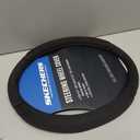 Skechers Steering Wheel Cover, Memory Foam Car Steering Wheel Cover,14.5-15inch Anti-Slip Safety Comfortable Desgin, Universal Accessory for Diverse Cars, Truck,SUV (Black & Black)