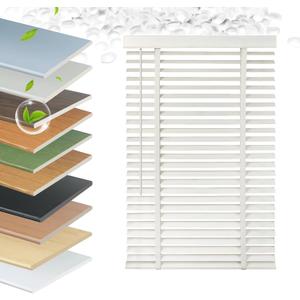Faux Wood Blinds 2 Inch Cordless, Room Darkening Mini Venetian Horizontal Blinds & Shades for Indoor Windows, Office, Living Room, Bedroom, Multiple Colors