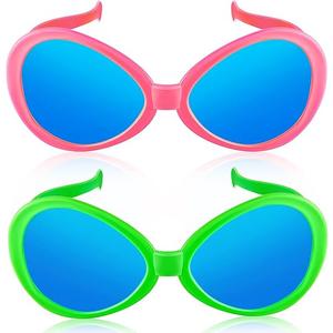 Flutesan 2 Pcs Giant Sunglasses Jumbo Clown Glasses Funny for Adults Photo Props for Halloween Party