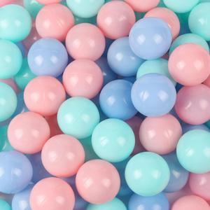 Pack of 50 Ball Pits Balls, 2.2 inches/5.5 cm, BPA Free Plastic Balls Crush Proof Ocean Balls Phthalate Free Toys for Boys Girls Toddlers Indoor Outdoor Game (Macaron Blue, Pink, Macaron Green)