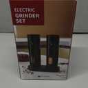 CIRCLE JOY Electric Rechargeable Salt and Pepper Grinder Set Top-Refill Automatic Pepper Mill Grinder with Charging Base, Adjustable Coarseness, Easy Filling Larger Capacity with Led for Home Kitchen