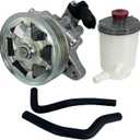 Power Steering Pump with Reservoir Tank & Suction & Return Hose Fit for 2008-2012 Honda Accord L4 2.4L Replace 56100R40A03 56100R40P05 53701TA0A01
