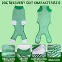 Dog Recovery Suit, After Surgery Wear for Pets Male Female, Professional Dog Onesie for Surgery for Abdominal Wounds Recovery Shirt, Substitute E-Collar & Cone X-Large (Green, XL)