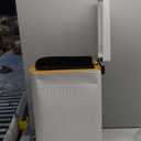 BETHEBEST Bathroom Trash Can with Lid,4 Gallon /15L Rectangular Garbage Can with Removable Inner Wastebasket,Soft Close, Step Stainless Steel Trash Can for Bathroom,Kitchen,Office(White)