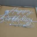Happy Birthday Neon Sign for Wall Decor, Happy Birthday Sign, LED Happy Birthday Light Up Sign, USB Powered Dimmable Neon Light for Birthday Party Decorations Backdrop, Warm White, 28 x 20 inch