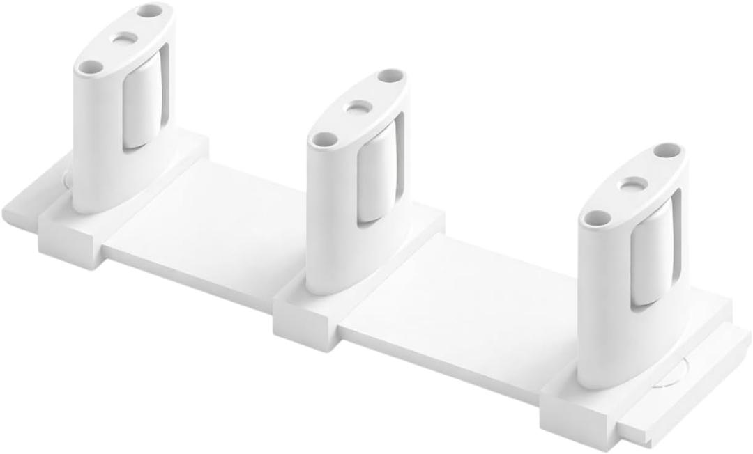 Sliding Closet Door Floor Roller Guide - Adjustable Width 3-Roller Design - Easy Install! (White) | Grovers Home Solutions