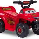 Kid Trax Toddler Disney Cars Quad Ride On Toy, Kids 1.5-3 Years Old, 6 Volt Battery and Charger Included, Max Weight 45 lbs, Lightning McQueen Red