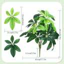 Daifunli 6 Pcs 19 Inch Artificial Greenery Branches Faux Money Tree Leaves Fake Greenery Decoration for Table Centerpieces Wedding Home Office Decor Feng Shui Decoration, Without Pot