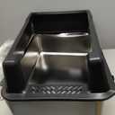 Enclosed Stainless Steel Cat Litter Box with Lid, XL Extra Large Litter Box for Big Cats, Metal Litter Pan High Sided, Never Absorbs Odors, Anti-Urine Leakage, Easy Cleaning, Include Scoop (B--Dark Gray)