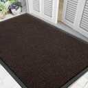 Yimobra Doormat Outdoor Indoor Entrance 47 x 32, All-Season All-Weather Front Door Mat, 100% Waterproof Welcome Matt for Floor Garage Outside Entry, Stain and Fade Resistant (Black Coffee)