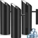 3 Pack 53oz/1.5l Stainless Steel Water Pitcher Modern Metal Pitcher with Ice Guard Black Carafe Drink with Handle or Iced Hot Drink Tea Juice Coffee Beer
